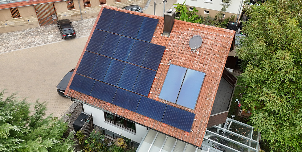Solaranlage mit Speicher auf Einfamilienhaus in Weinsberg-Wimmental, 8,6 kWp Photovoltaikanlage