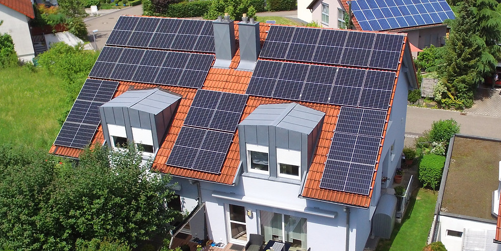 Photovoltaikanlage auf Doppelhaus in Ellhofen, 6,5 kWp mit Huawei Batteriespeicher