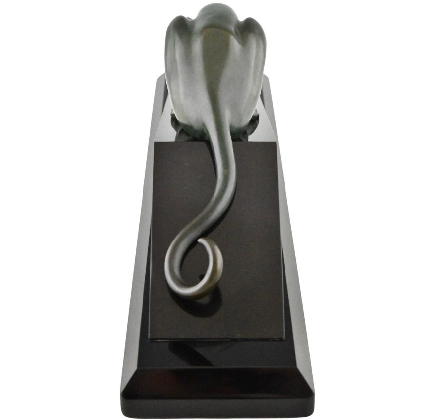 縮圖：Georges Lavroff, Art Deco Panther Sculpture, 1935, Bronze on Marble Base