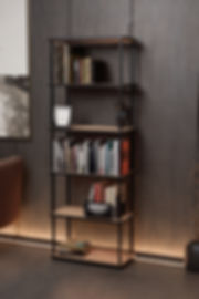 ÇAM | Siyah Bant 6 Raflı Kitaplık - Kitaplık - 60cm x 30cm x 160cm Kitaplık