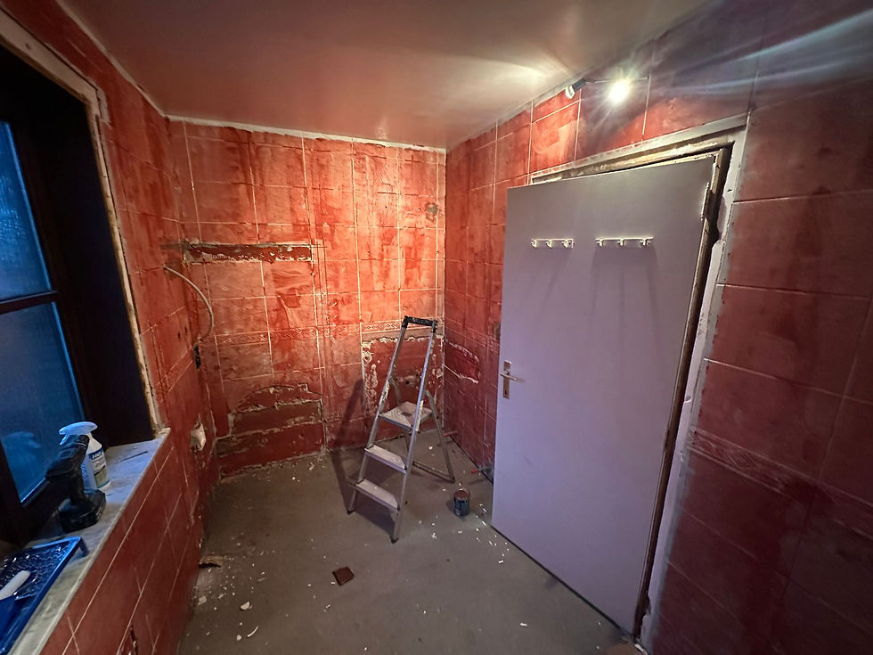 Badkamer vloer en tegelwerken