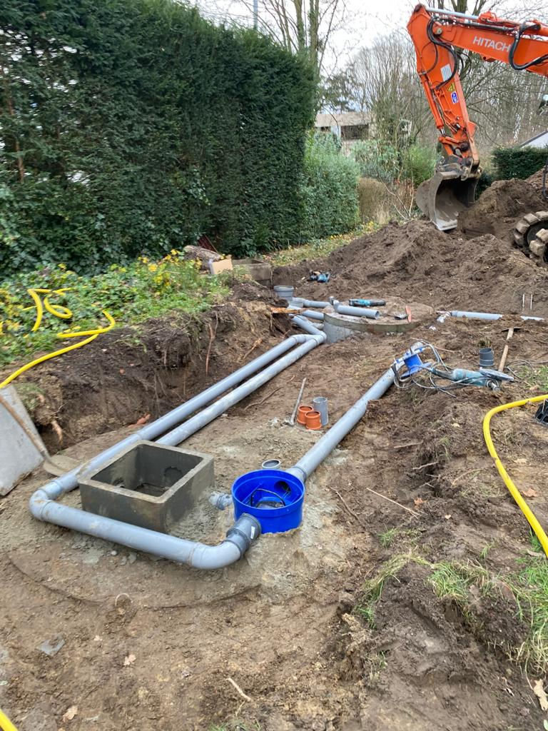 Rioleringswerken in Wetteren