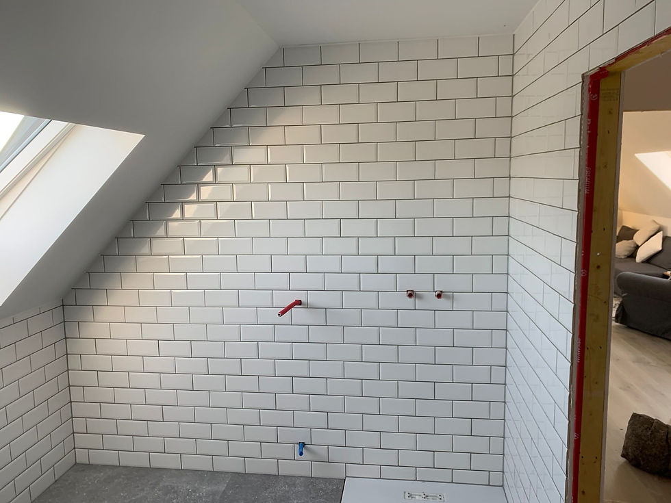 Badkamer vloer en tegelwerken