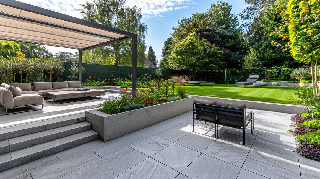 Terras aanleggen Vilain Guy Garden Styling