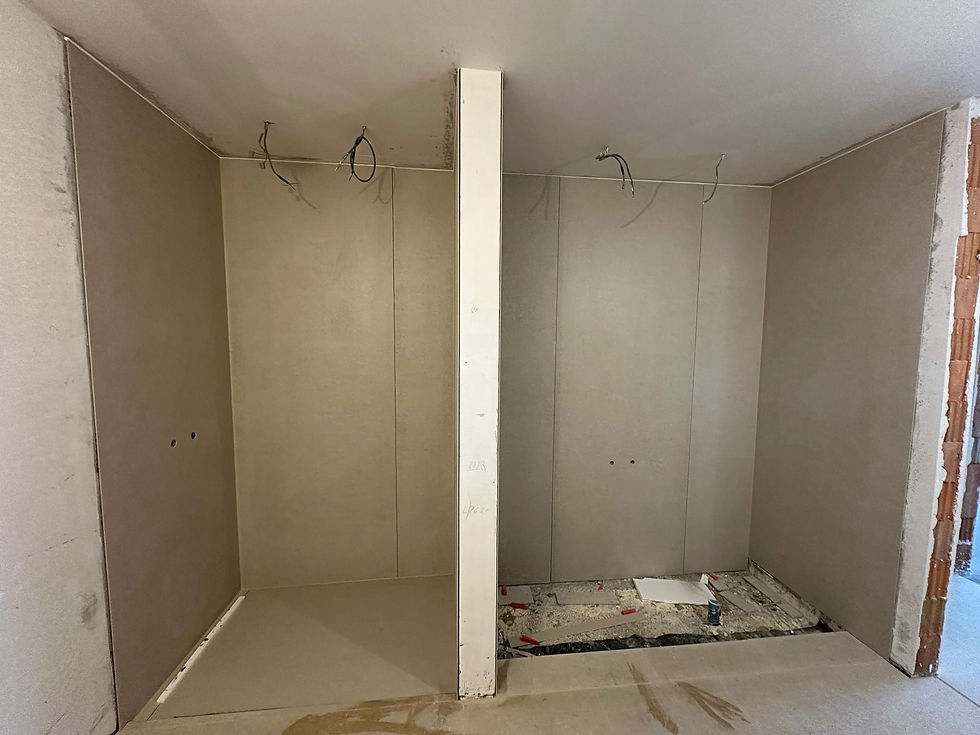 Badkamer vloer en tegelwerken