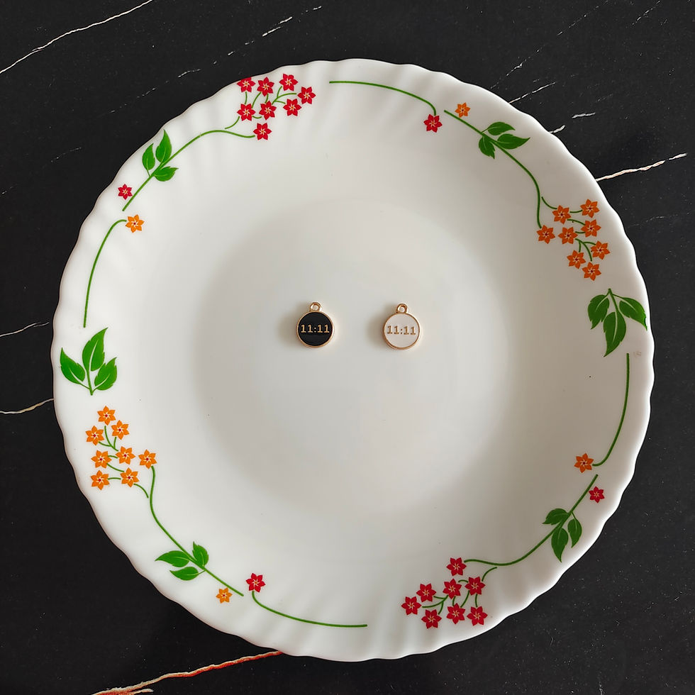 Dual Sided 11:11 Text Charm