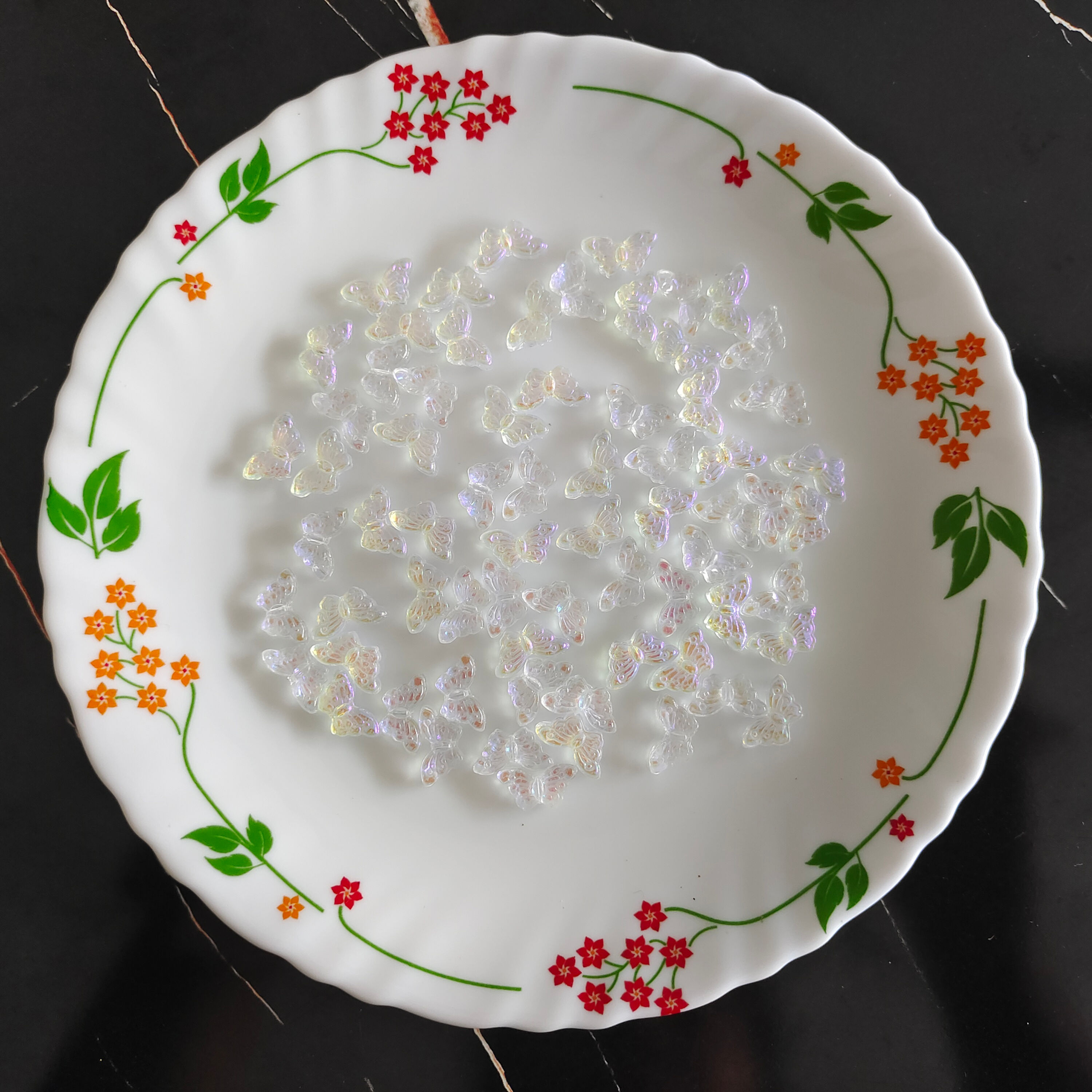 Glass Butterfly Bead - Holographic