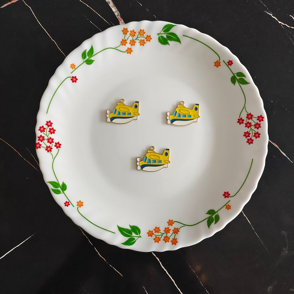 Yellow Aeroplane Charm