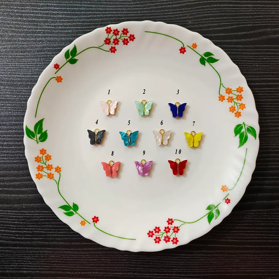 Enamel Butterfly Plain (Gold) Charm