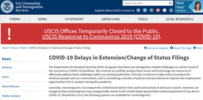 疫情期间，外籍人士在美身份延期政策放宽，H-1B审理确认延迟