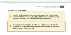 针对H-1B签证持有人的“加拿大特殊工作许可”刚开放就已达人数上限！