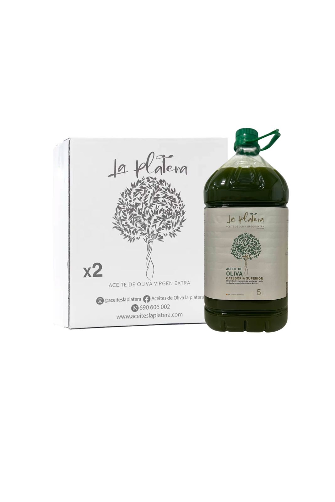 ¡Pack ahorro! 2 Garrafas 5L Aceite Oliva Virgen Extra SIN FILTRAR (Coupage)