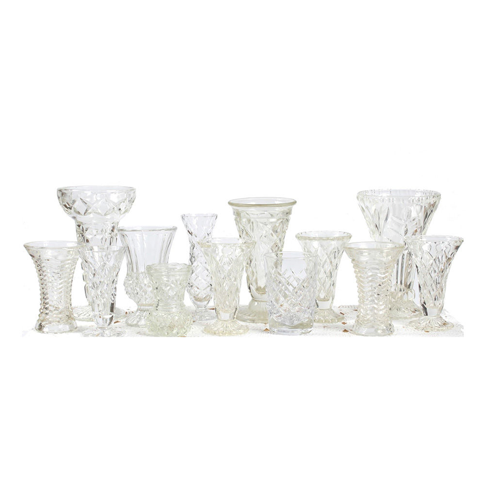 Cut Crystal Glass Vases