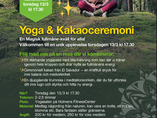 Yoga Kakaocermoni torsdag den 13 mars 2025 kl.17.30-20.00