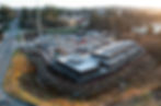 Aerial view of the newly opened handyDART facility in View Royal showcases its modern infrastructure amidst surrounding greenery.