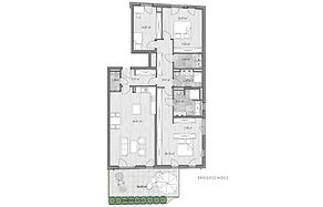 Grundrissplan einer 4,5-Zimmer Gartenwohnung