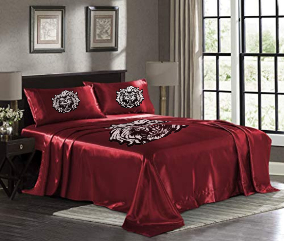 Satin sheets (Queen ) are made of 100% polyester, very smooth, silky soft yet du