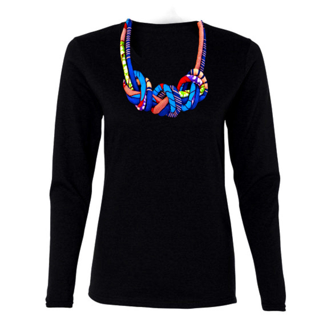 WOMEN'S LONG SLEEVE TEE SHIRT BLK #100197w