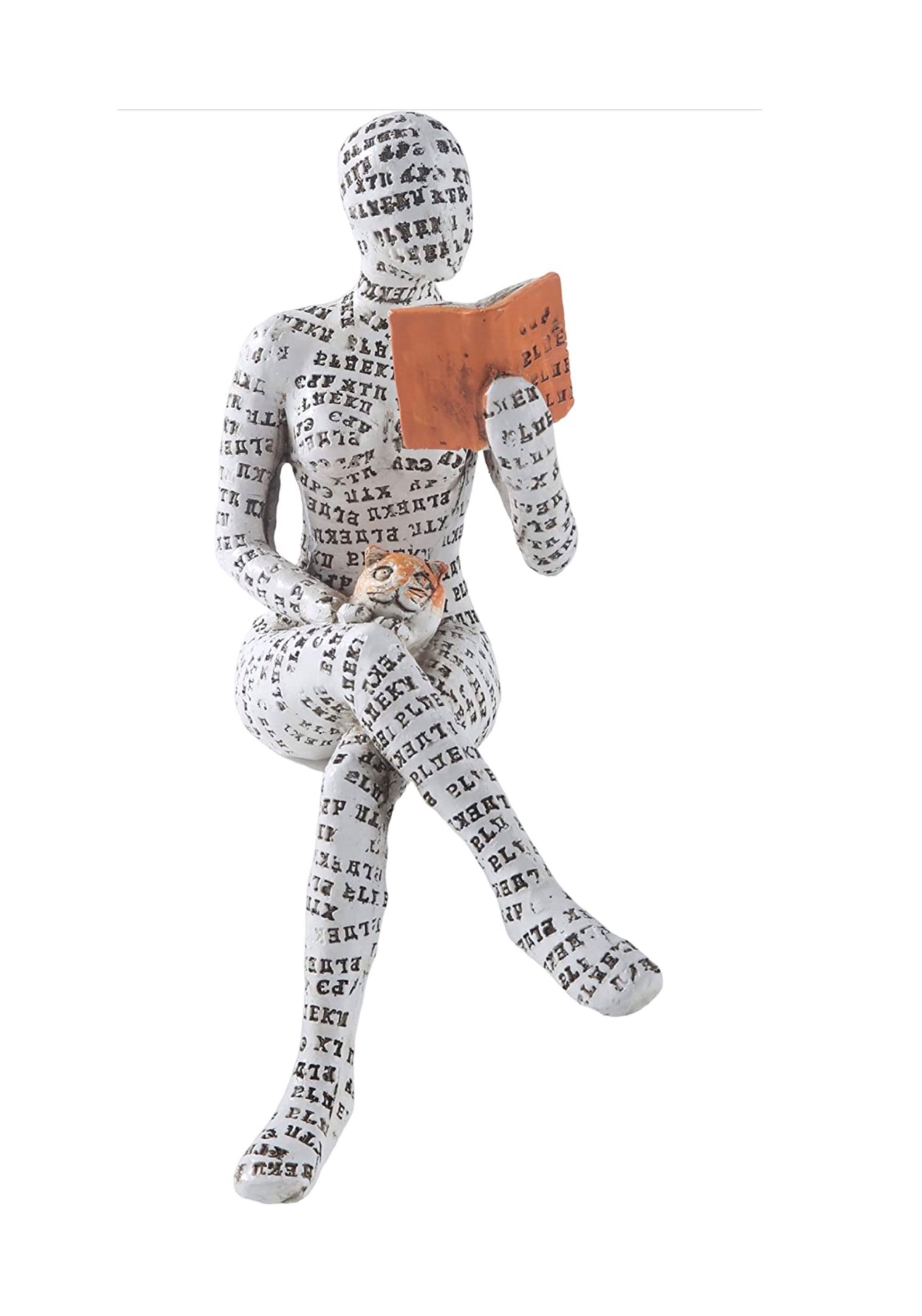 Home Decor Pulp Reading Women Figurine #014hhb