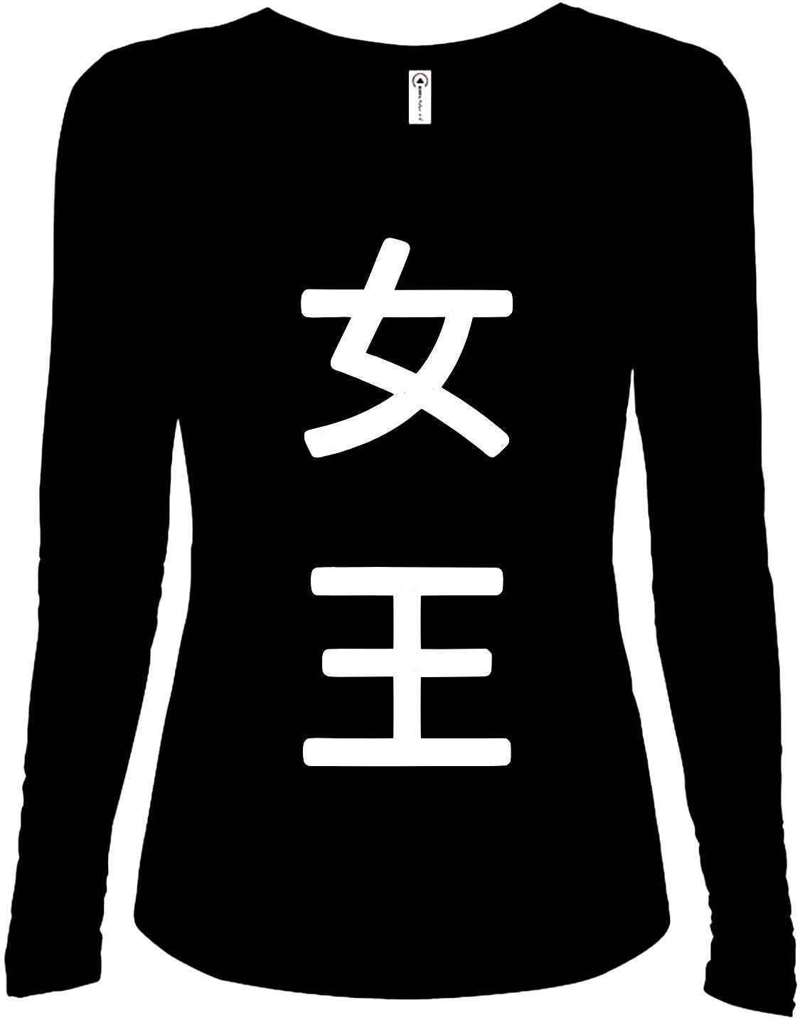 Women’s Japanese Queen long sleeve shirt black xl to 4xl #2001w