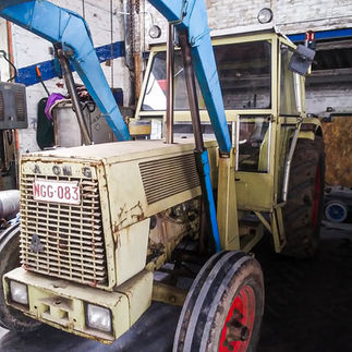 tracteur pour lequel nous avons regarni le disque d'embrayage