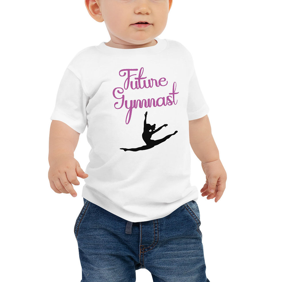 Thumbnail: Future Gymnast Baby Girl Jersey Short Sleeve Tee