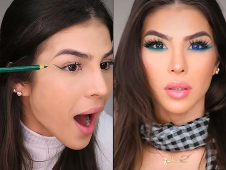 Impressionante! Tiktokers descobrem um novo jeito de fazer delineador com lápis de cor