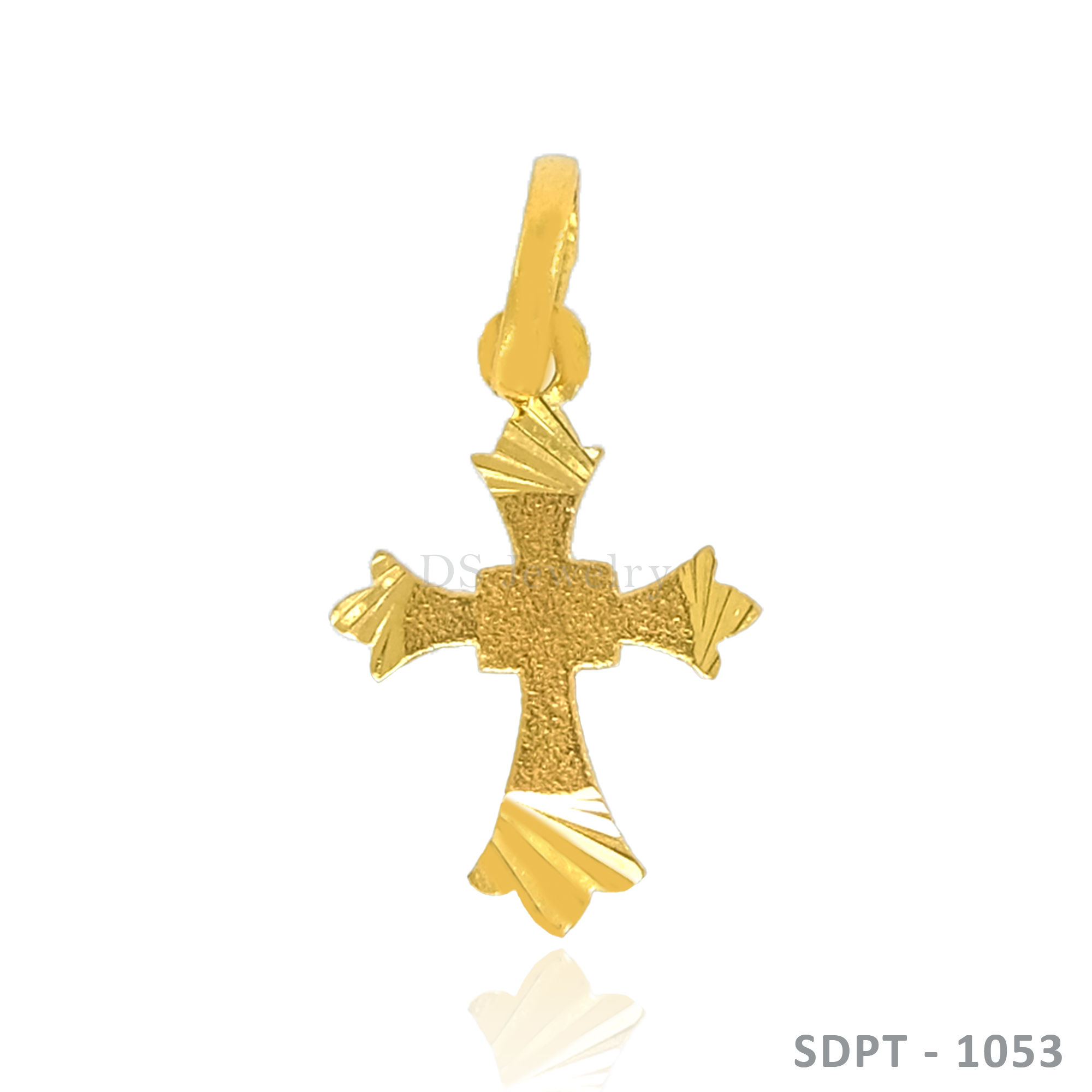 21K-YG Cross Pendant