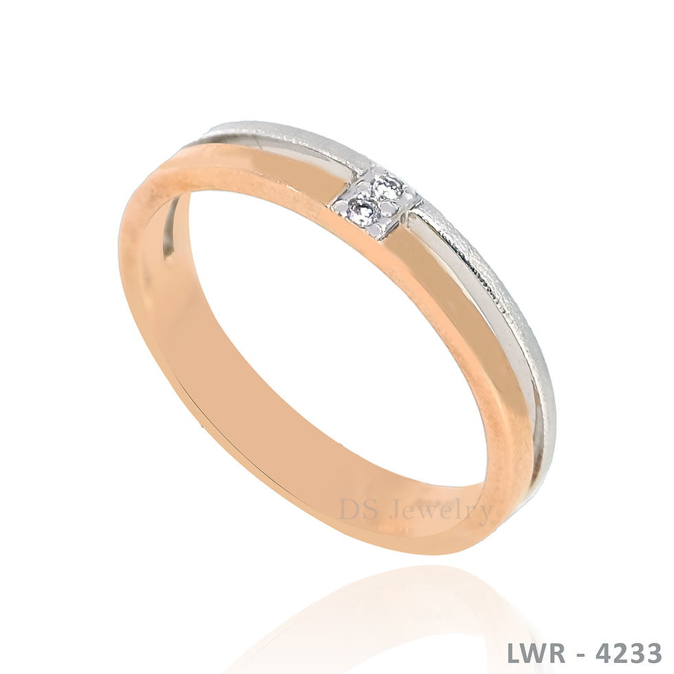 Thumbnail: 14K-RG Two Diamond Wedding Ring