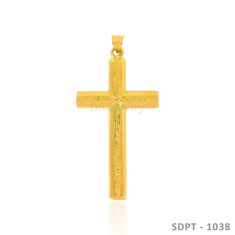 18K-YG Cross Pendant