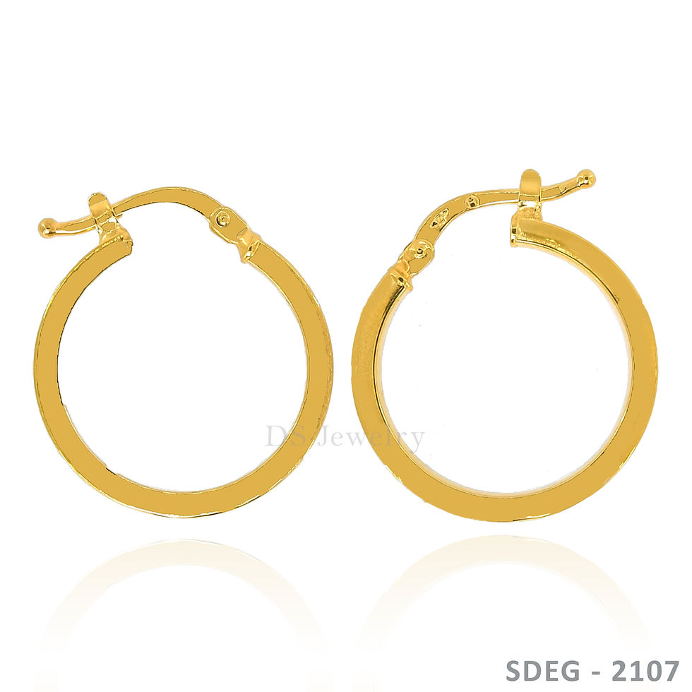 18K-YG Plain Creolla Earrings