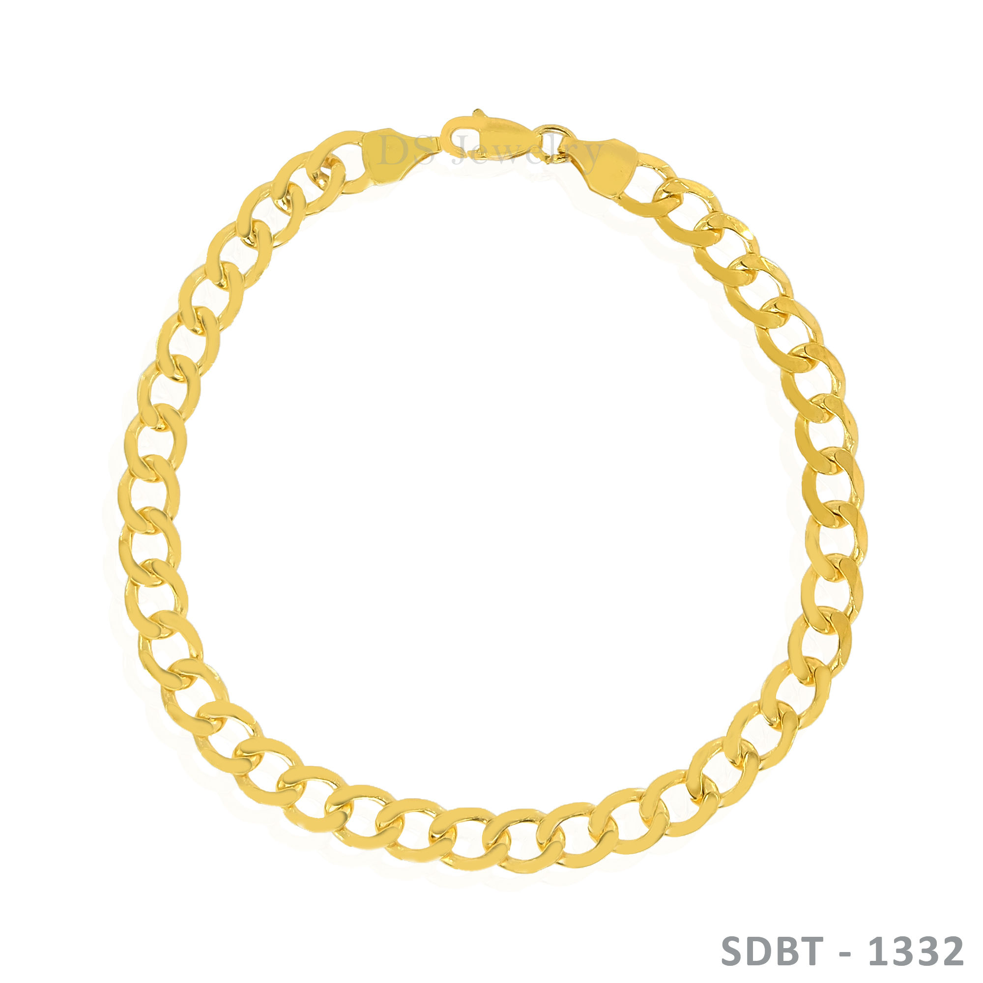 18K-YG Figaro Bracelet