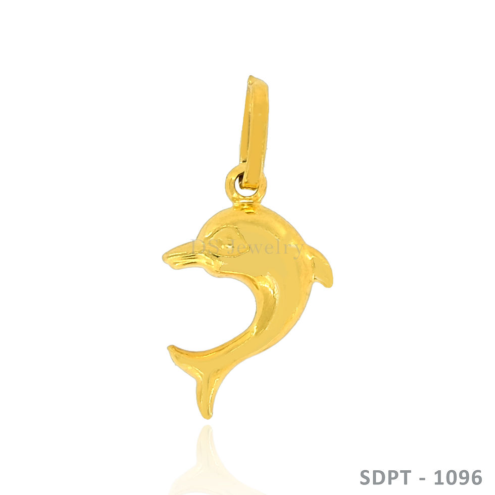 18K-YG Dolphin Pendant