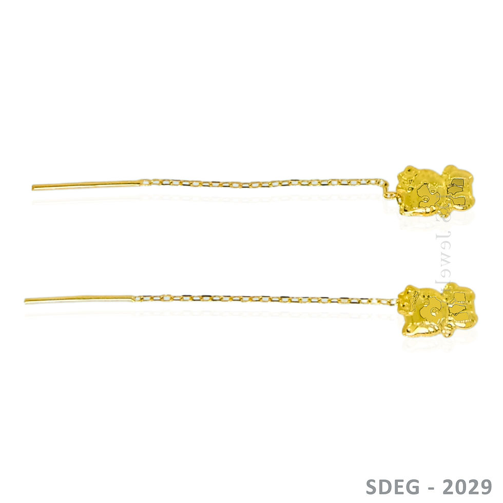 18K-YG Kitty Tictac Earrings