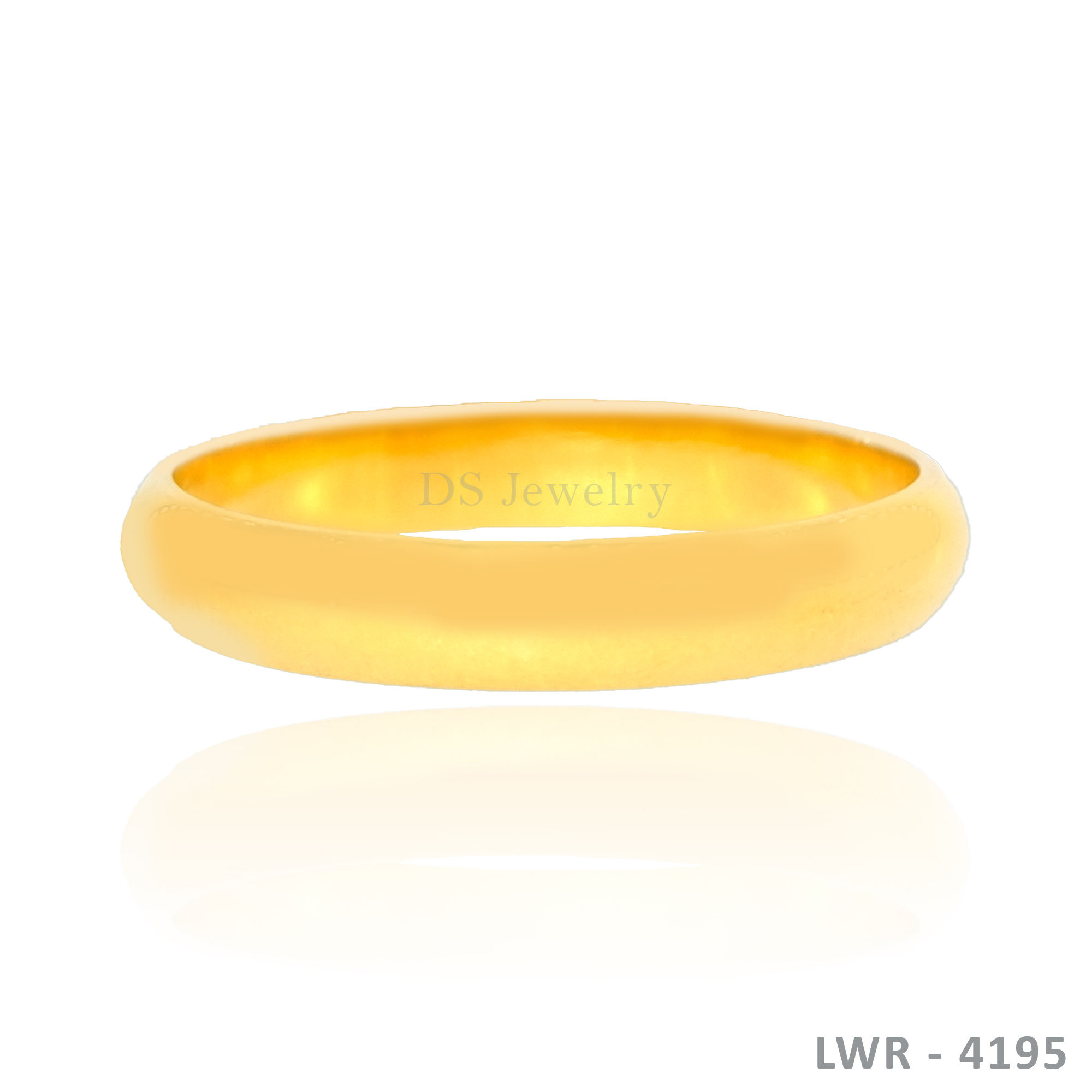 14K-YG Plain Hollow Wedding Ring
