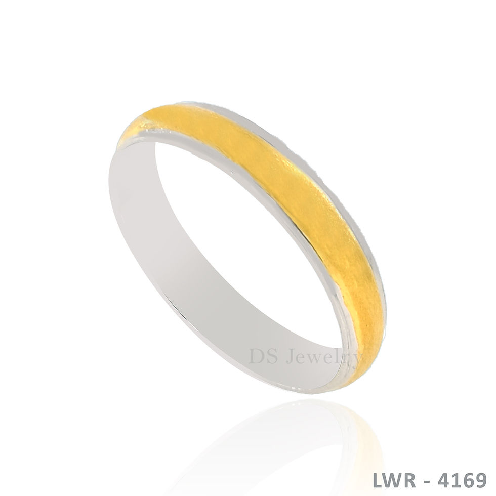 Thumbnail: 14K-2T Solo Diamond Matte Finish with Sambre Wedding Ring