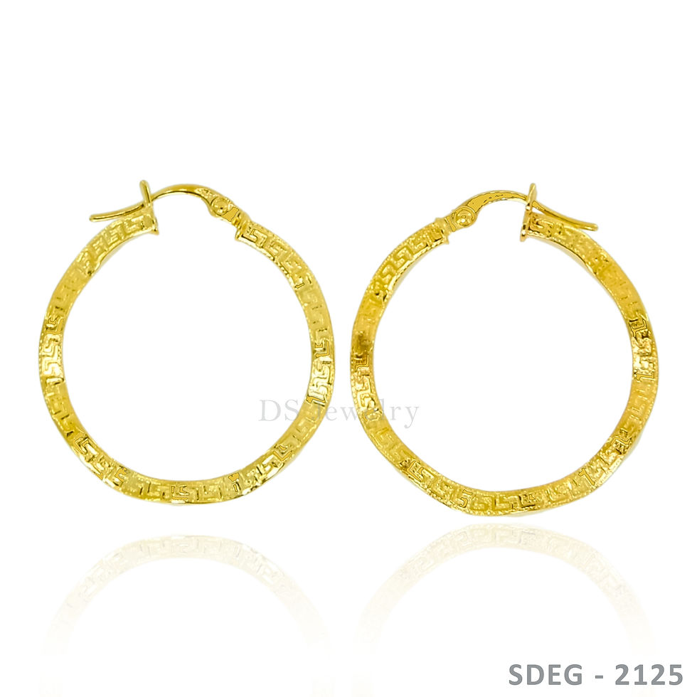18K-YG Zigzag Creolla Earrings