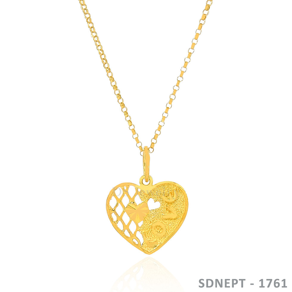 14K-YG Rolo Chain with Heart Pendant