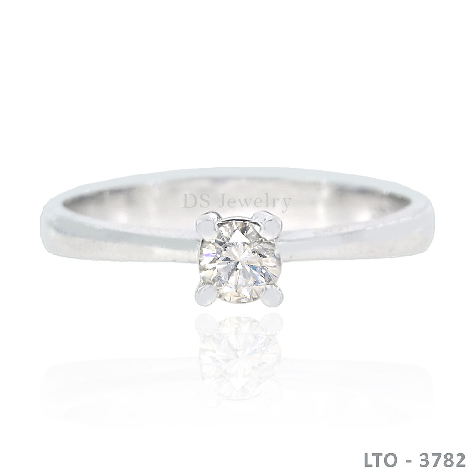 Thumbnail: 14K-WG Diamond Stud Set Ring and Earrings