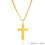 Thumbnail: 18K-YG Cadena Chain with Cross Pendant