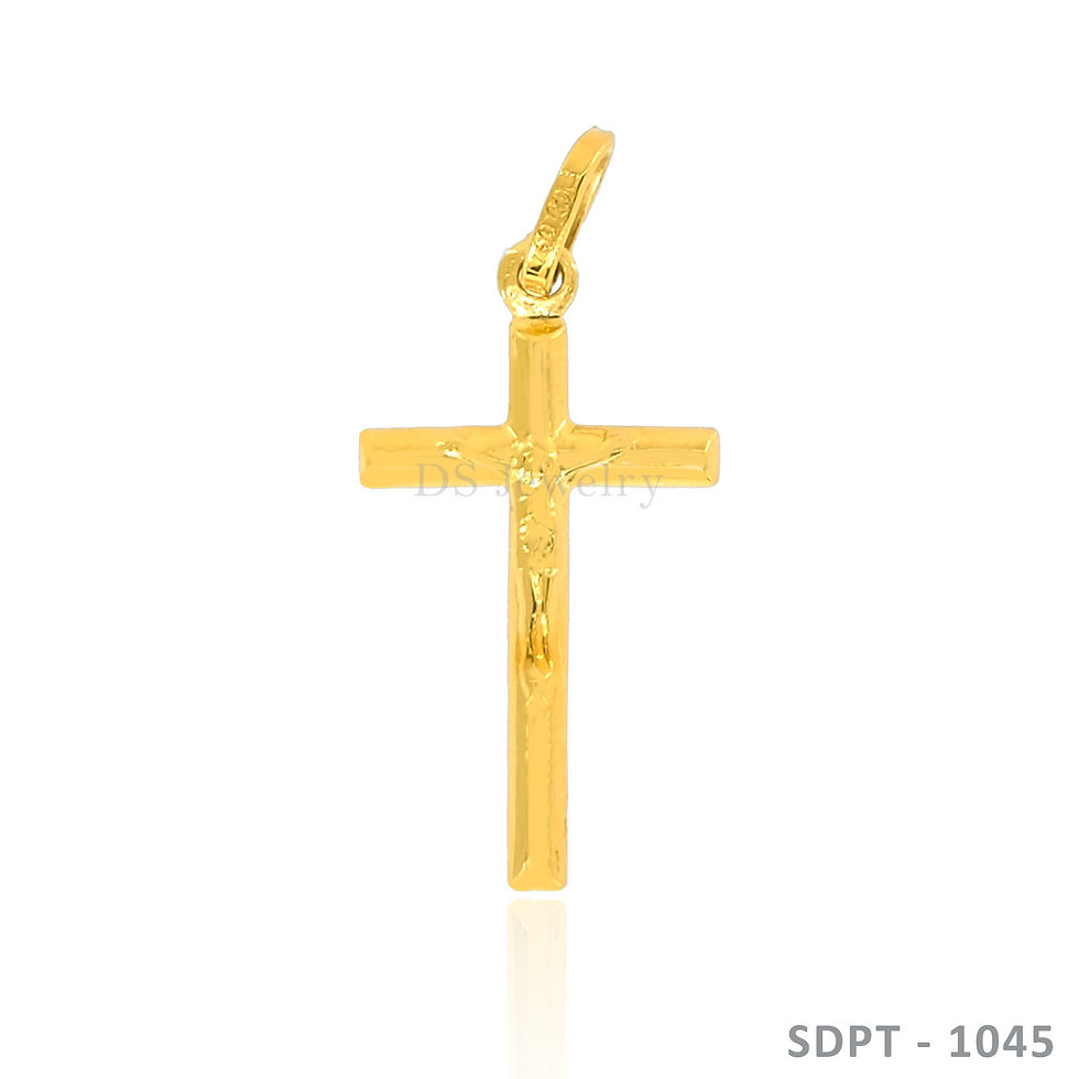 18K-YG Cross Pendant