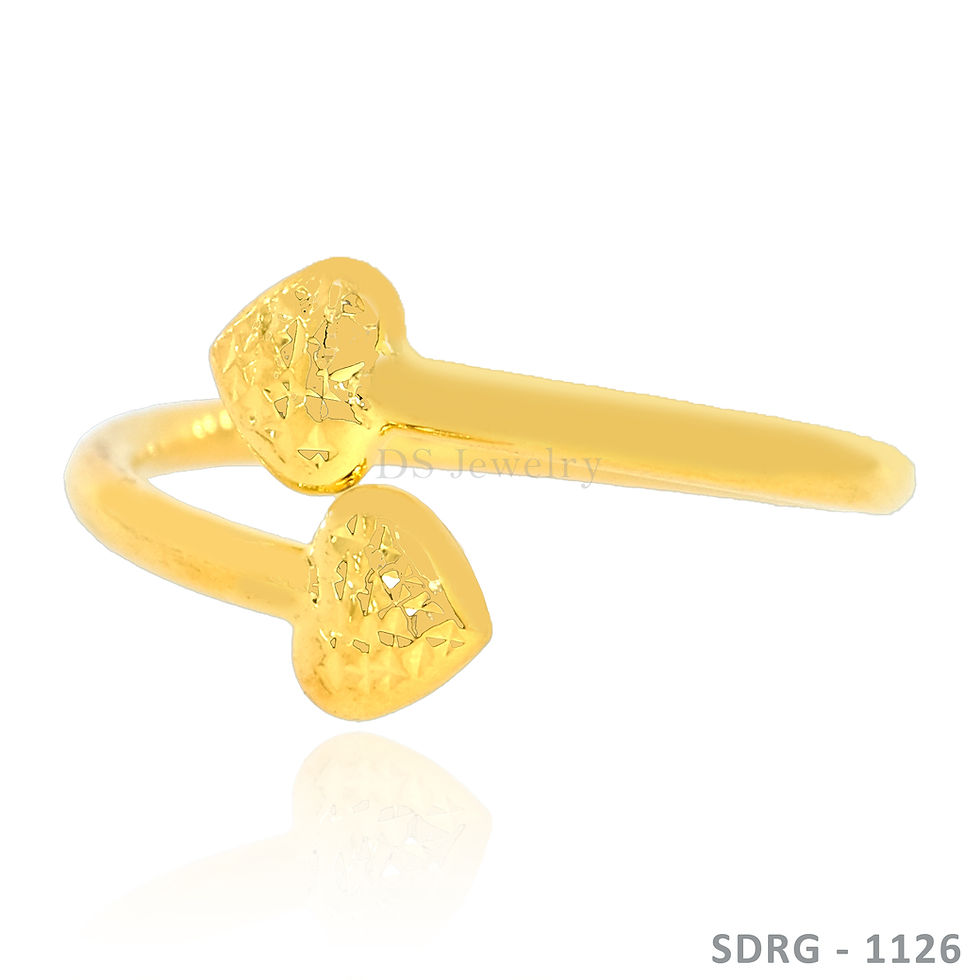 Thumbnail: 18K-YG Overlapped Heart Ring
