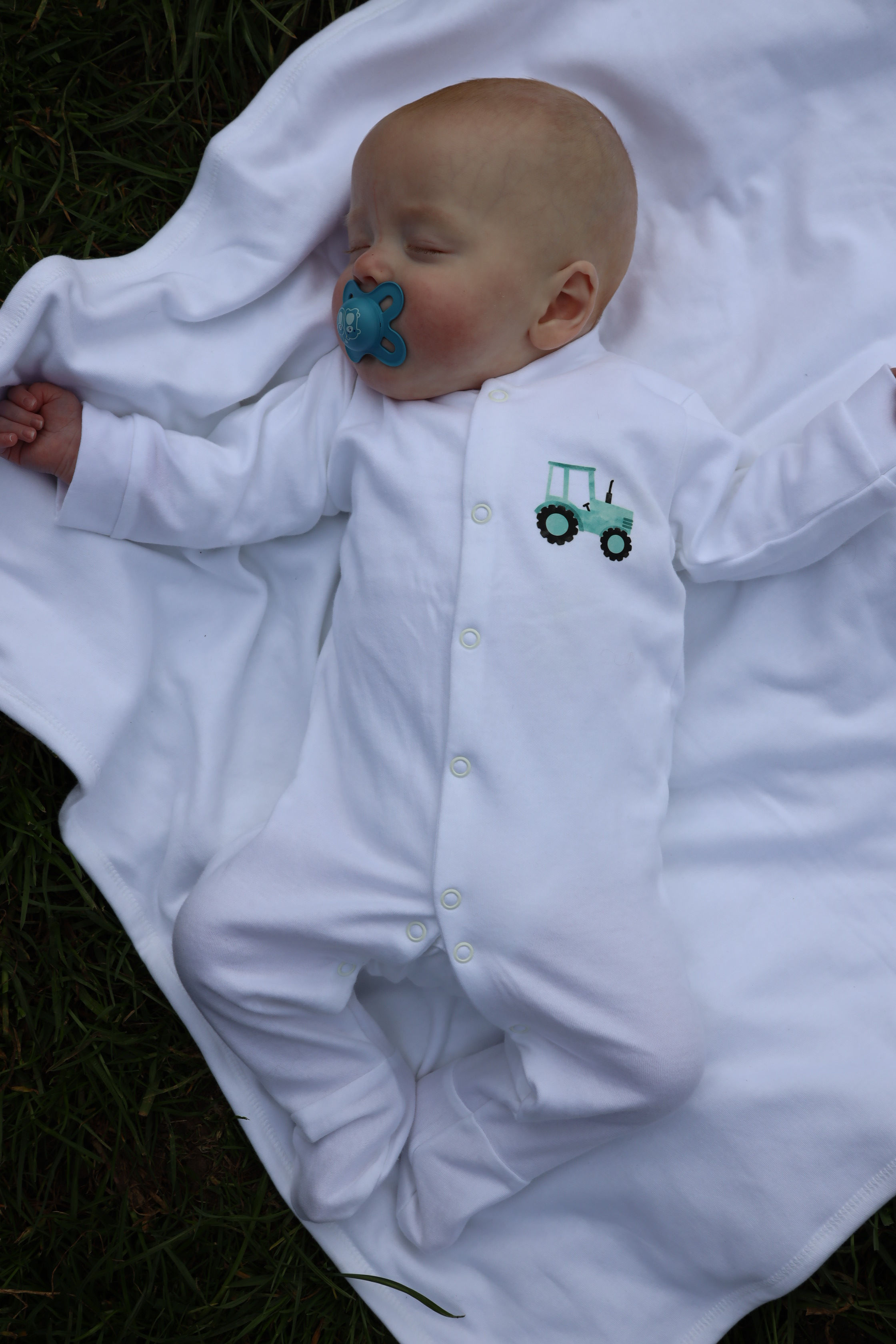 Sleepsuit - Tractor (Blue)