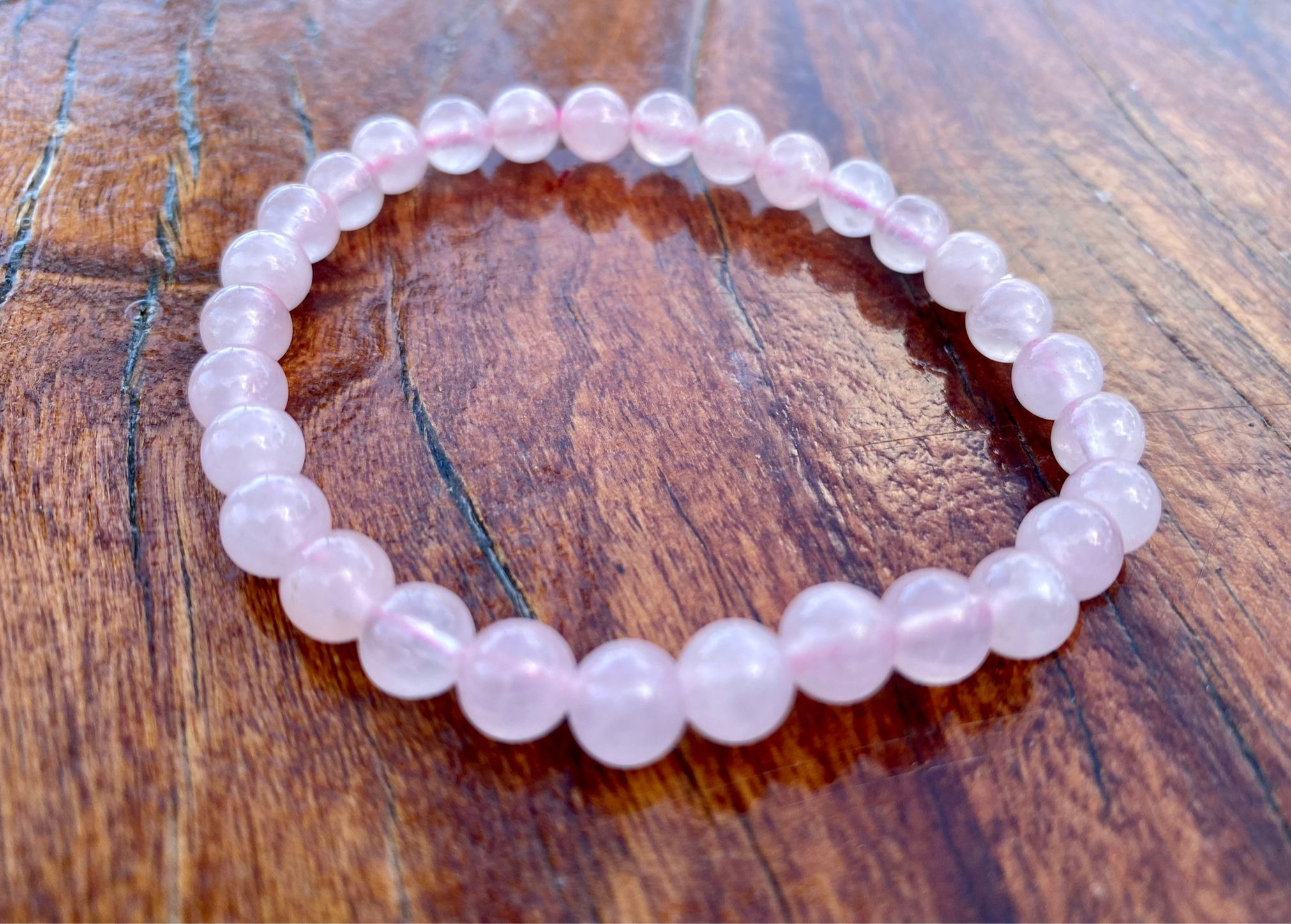 Rosenquarz Armband 6mm