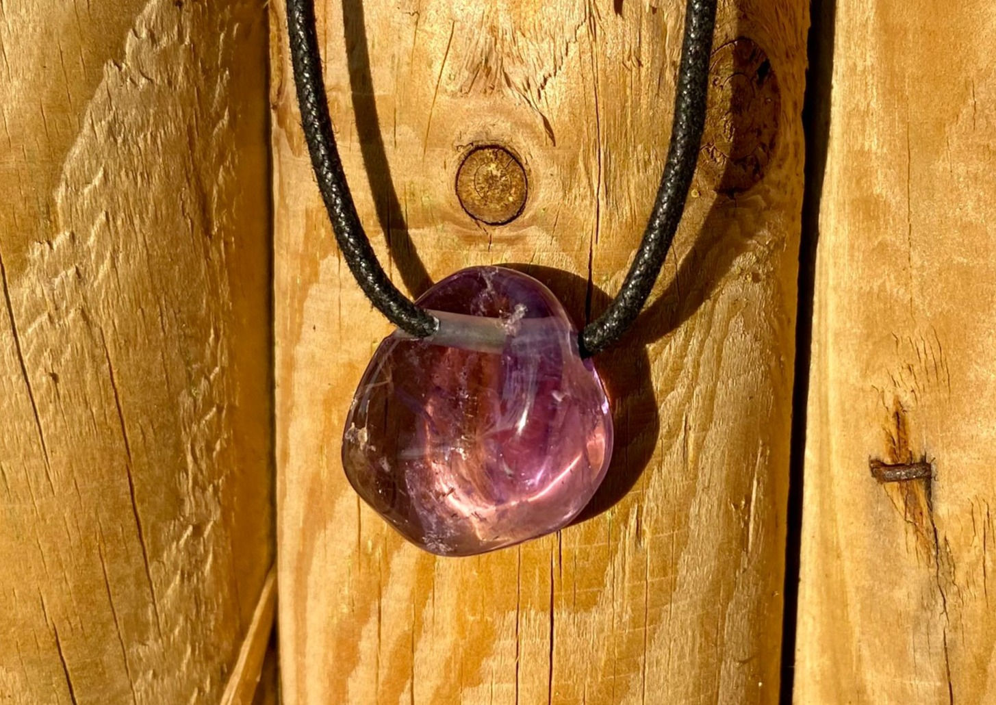 Pendentif Amétrine pierre percée