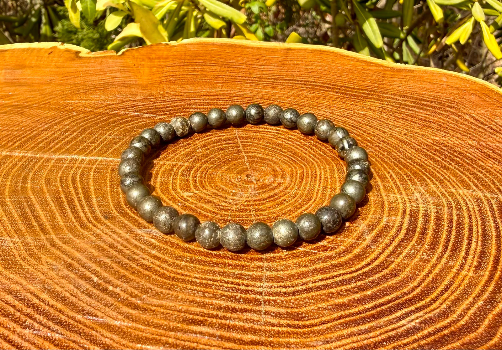 Pyrit- Armband 6 mm