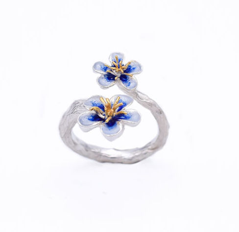Miniaturbild: Blauer Blumen-Ring