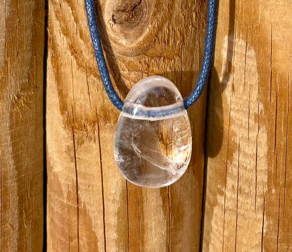 Miniaturbild: Bergkristall Anhänger Stein Gebohrt