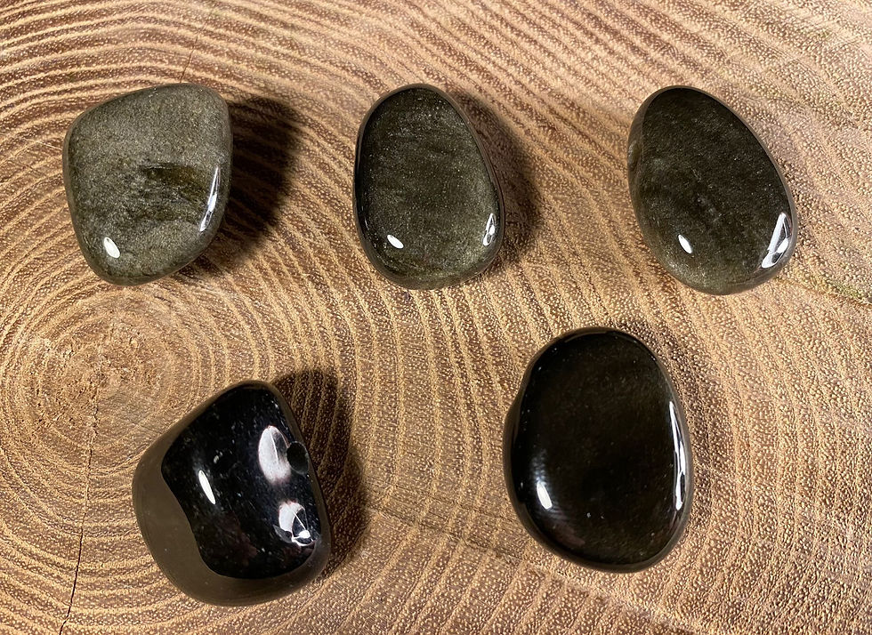 Miniaturbild: Goldobsidian Anhänger Stein gebohrt