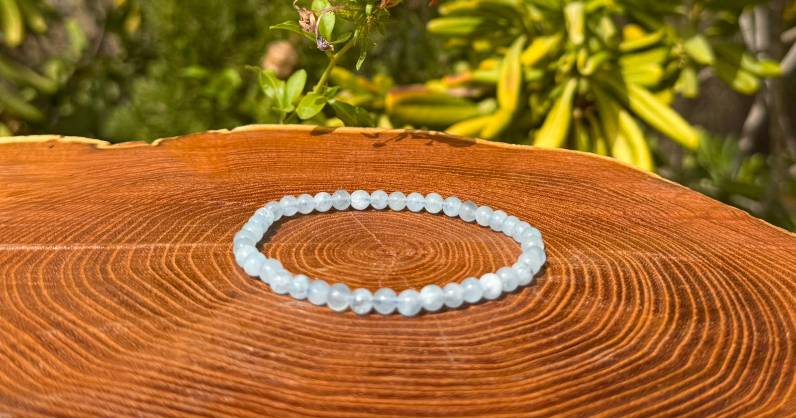 Aquamarin- Armband 4 mm
